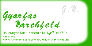 gyarfas marchfeld business card